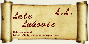 Lale Luković vizit kartica